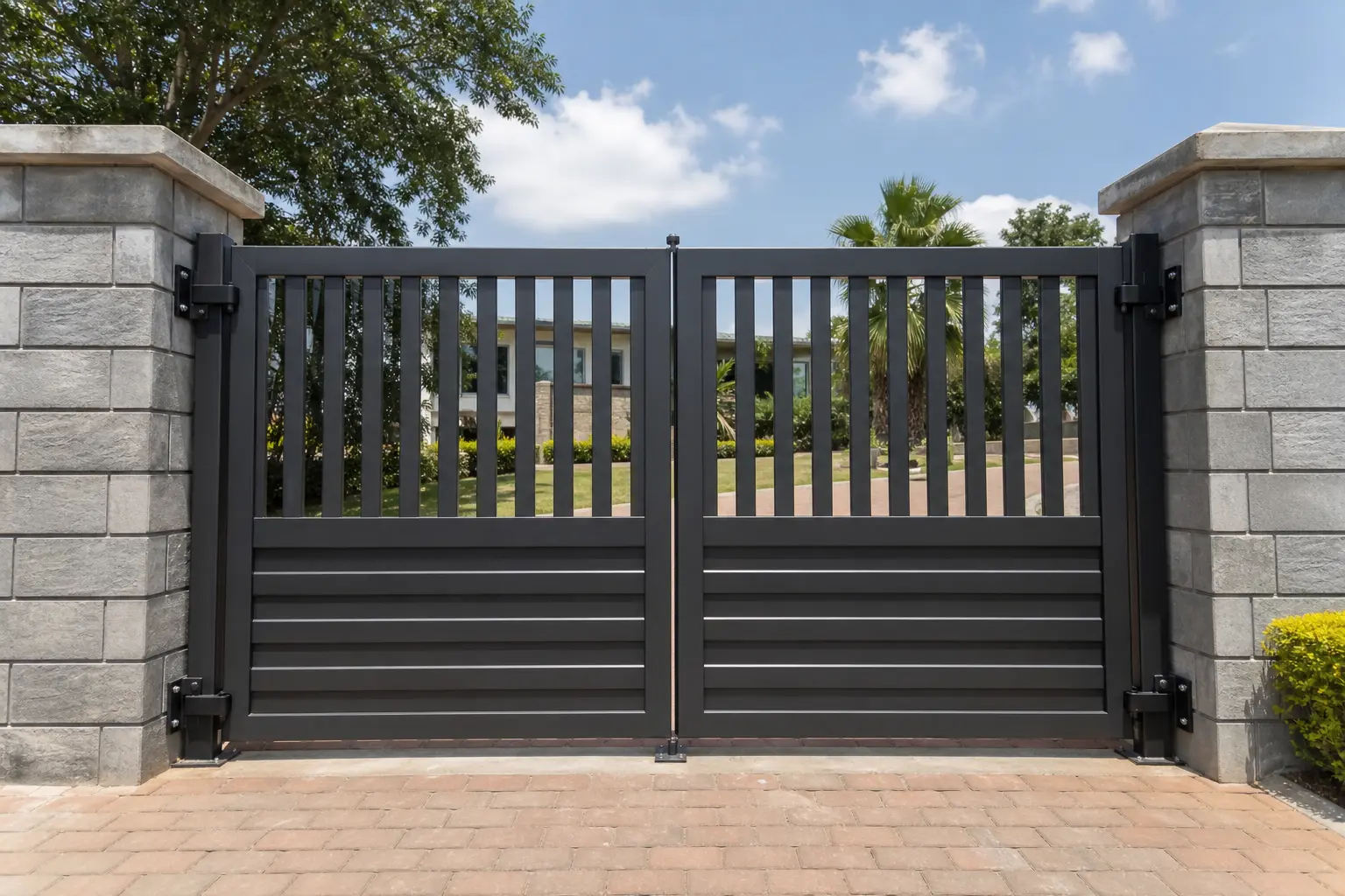 New residential sliding gate installation in Zimbabwe