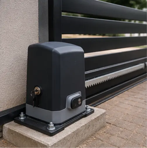 Residential sliding gate motor installation in Zimbabwe